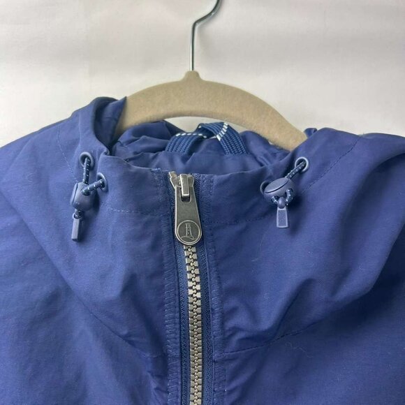 Lands End Squall Women's S 34-36 Blue 1/4 Zip Hooded Pullover Windbreaker Jacket - Picture 11 of 16